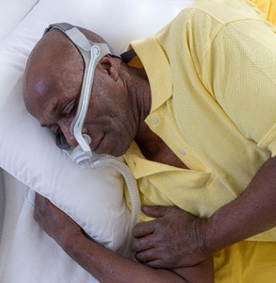Man using combined therapy