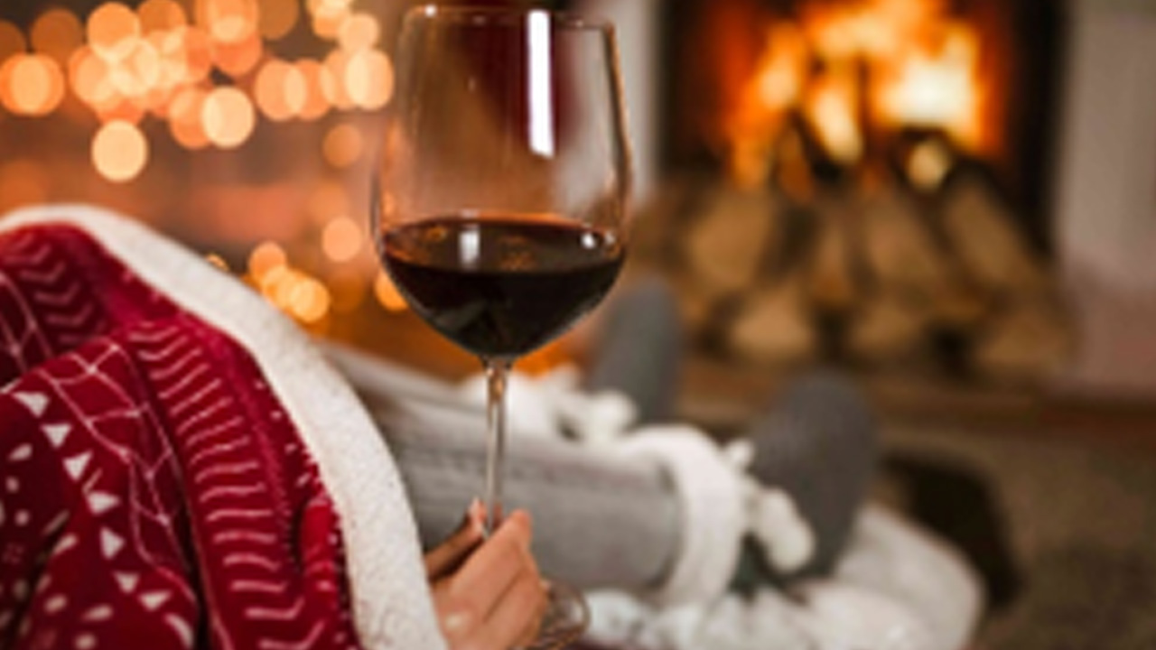 Woman holding a glass of wine